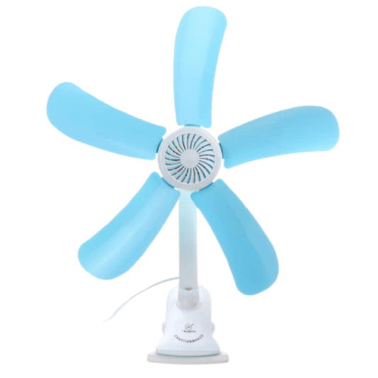 Ventilator Portabil cu Cleste Articulat | 5 Palete Detasabile 40cm | Rotire 300° | Cablu 1.2m cu Intrerupator | ABS | Alb-Albastru
