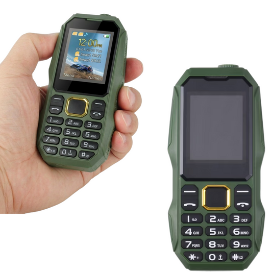 Telefon Militar Dual SIM | Carcasa Antisoc | Baterie 5800 mAh | Lanterna Puternica | Radio FM | 2G