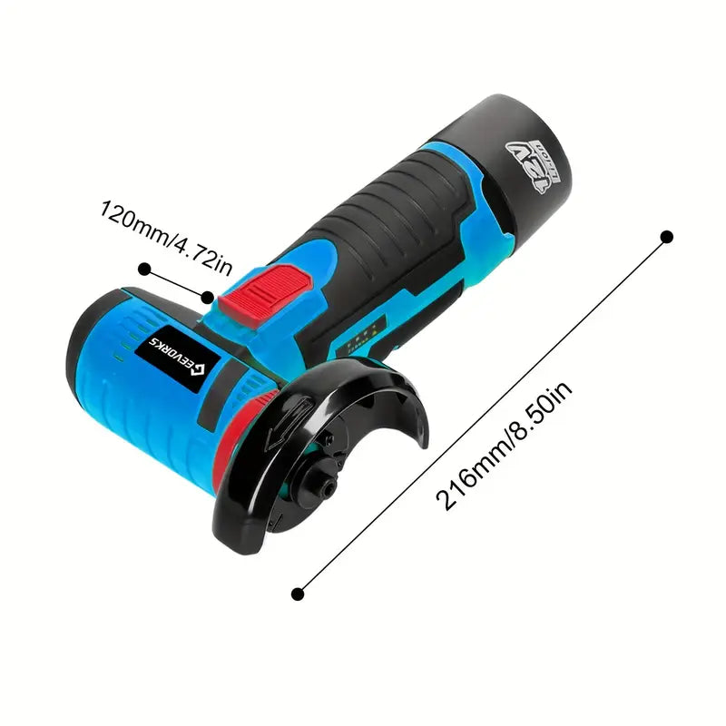 Mini Polizor Unghiular Portabil | 48V, 2 Acumulatori, 2 Discuri Incluse