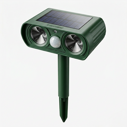 Repelent Ultrasonic Solar 38x14.5x9.5 Cm | Detectare Infrarosu | Panou Solar | ABS | Verde
