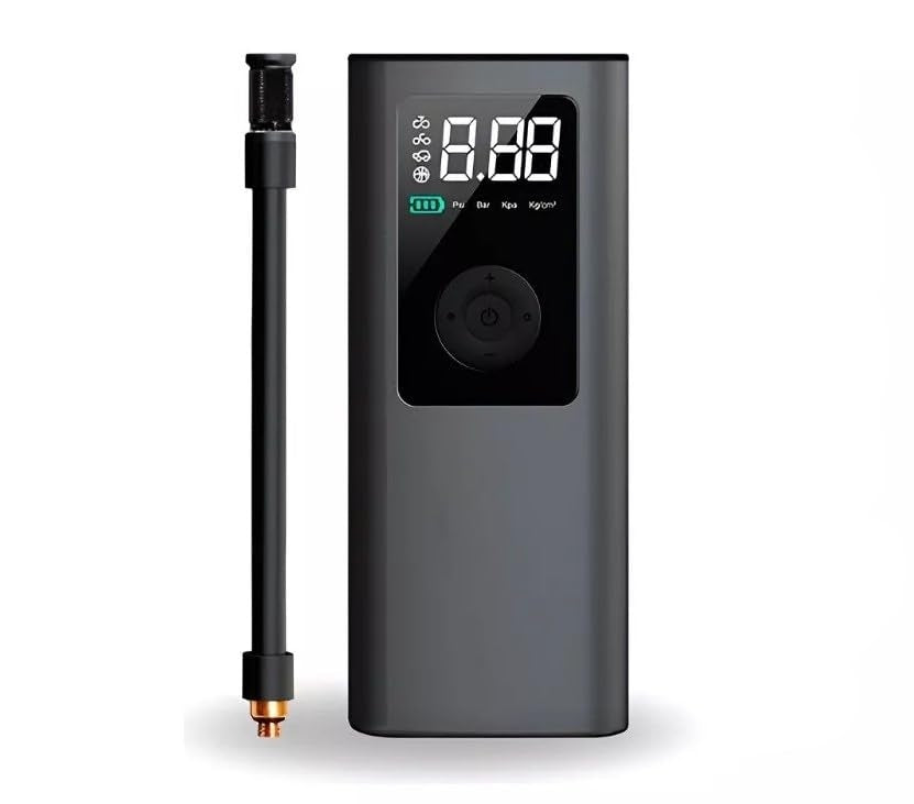 Compresor Auto Portabil cu Alimentare USB, 10,34 bar / 150 PSI, Afișaj Digital și Lanternă LED