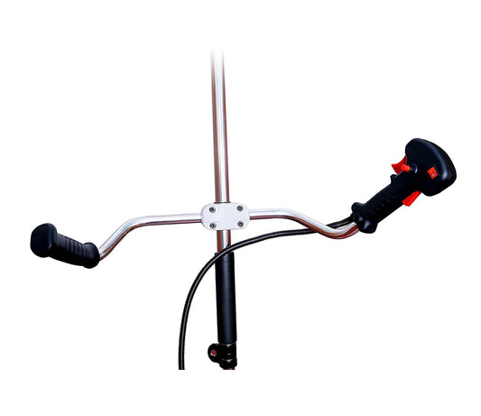 Motocoasa pe Benzina, 1.7 CP, Motor 2 Timpi, Diametru Taiere 20 cm, Disc 3 Lame si Bobina Fir