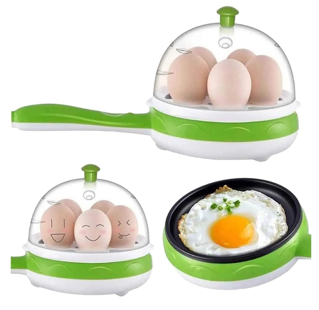 Mini Tigaie Electrica Multifunctionala cu Fierbator pentru Oua | 350W | 15 cm | Temperatura Reglabila | Invelis Antiaderent