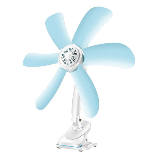 PROMO 1+1 GRATIS – Ventilator Portabil cu 6 Palete și Suport Tip Clește, Montabil pe Birou sau Tavan, Silențios și Puternic