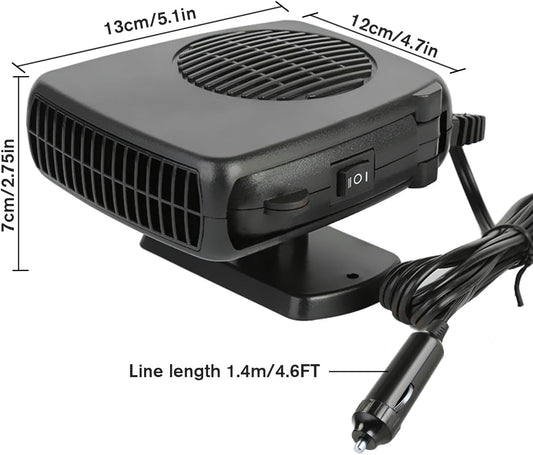 Aeroterma Auto 200 W| Incalzitor Si Ventilator Auto 2 In 1 | Dezaburire Rapida + Racire + Priza Auto