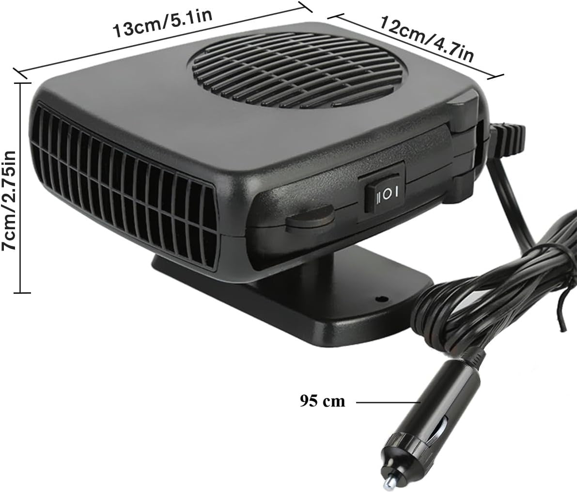 Aeroterma Auto 200 W| Incalzitor Si Ventilator Auto 2 In 1 | Dezaburire Rapida + Racire + Priza Auto