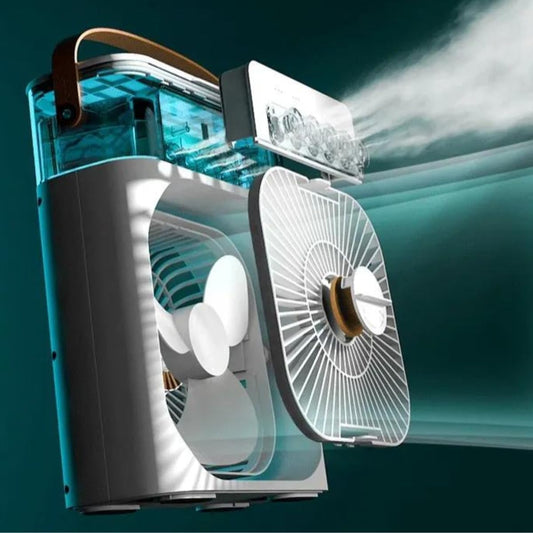 Ventilator Portabil 3 in 1, Iluminare cu 7 Culori