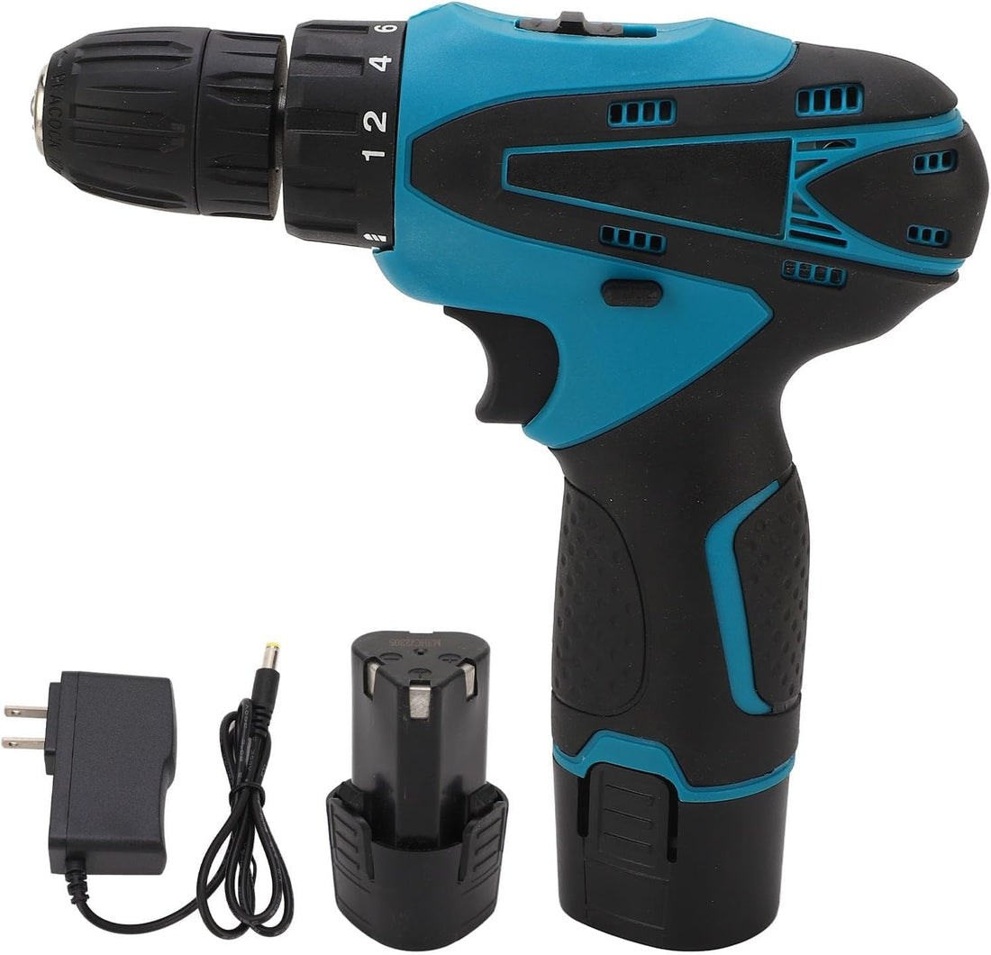 Set Bormasina Electrica cu Acumulator | 2 Acumulatori 48V | 27 Nm | 1400 RPM | 2 Viteze | Percutie | 24 Accesorii | Valiza