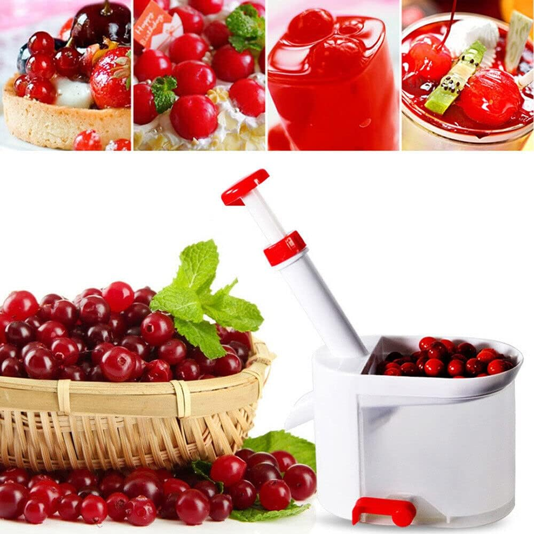 1+1 PROMO Aparat Scos Samburi Manual Cu Ventuza | Pentru Cirese Visine Masline | Otel Inoxidabil | Anti-Stropire | Fixare Stabila