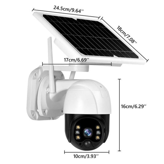 Cameră Solară 4G 3MP cu Panou 5W, Acumulator 8000 mAh, PTZ 355° și Card 32 GB