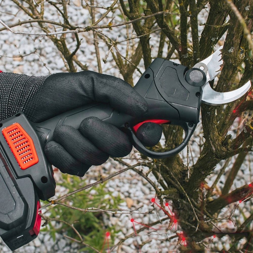 Foarfecă Electrică de Vie și Pomi, Tăiere până la 30 mm, 2 Acumulatori, în Valiză