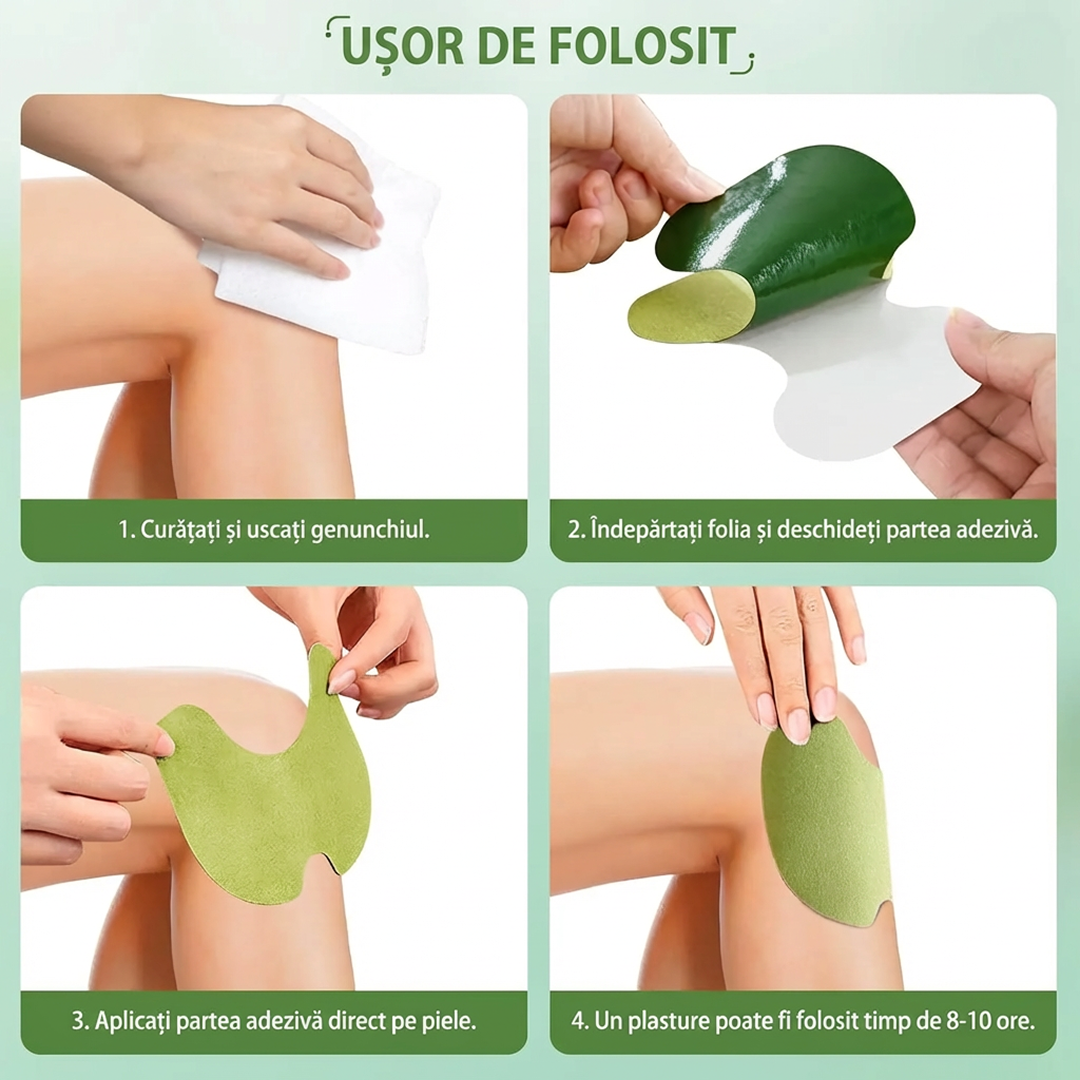 Set 100 Plasturi Termici pentru Genunchi si Spate | Efect Caldura 8 Ore | Pentru Gat, Umeri si Articulatii