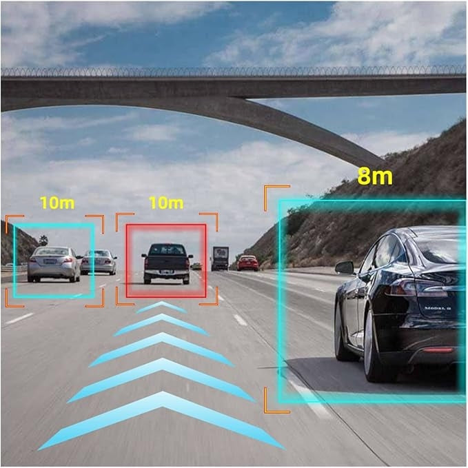 Cameră de Bord Auto Full HD 1080P cu WiFi, Unghi 140°, ADAS și Înregistrare în Buclă