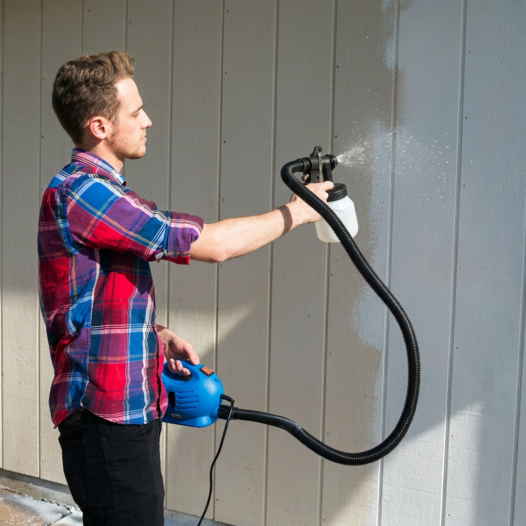 Pistol de Vopsit Electric 650W | Rezervor 800ml | 3 Moduri Pulverizare | Furtun 1.5m | Interior Exterior | Pereti Lemn Metal Beton