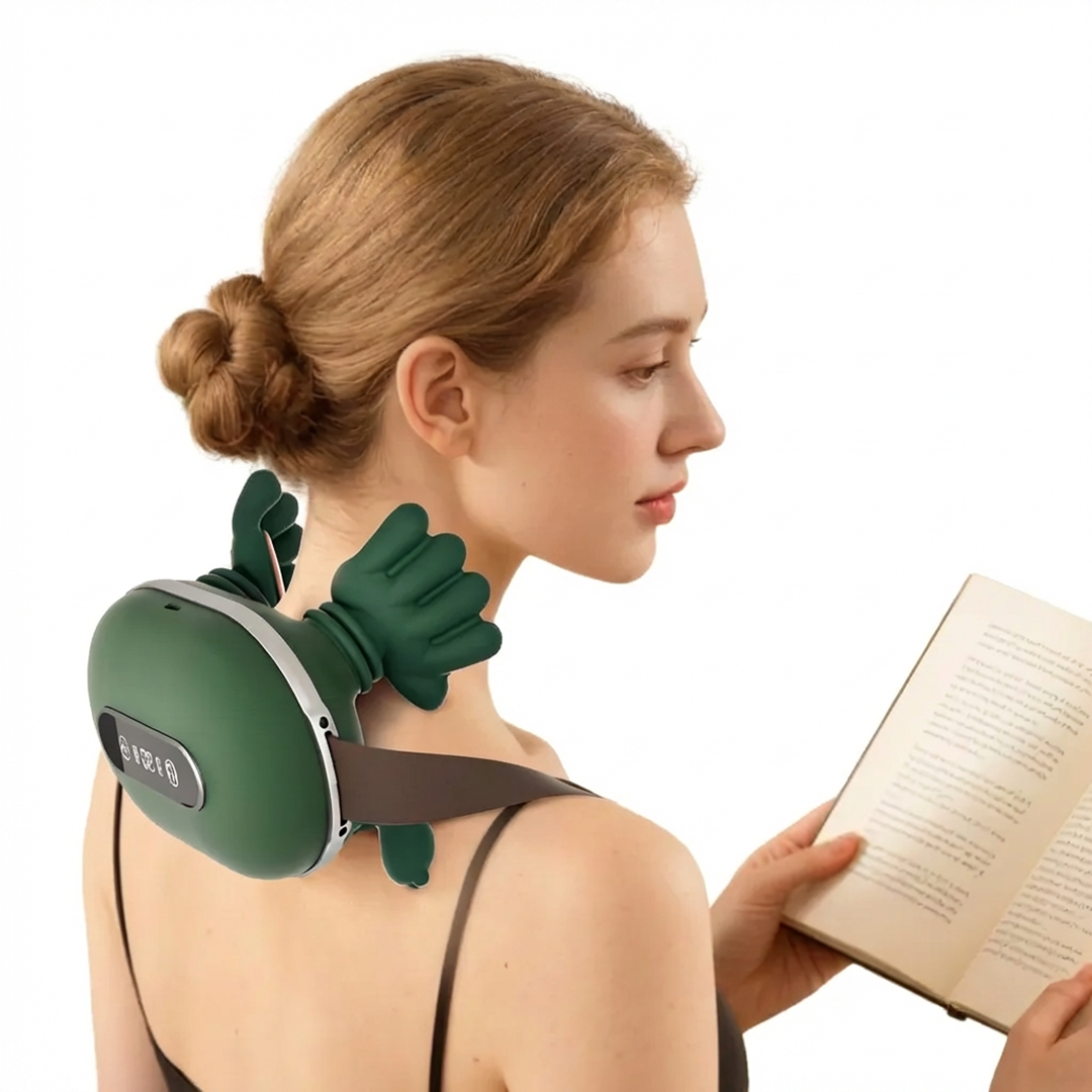 Aparat Masaj Gat si Spate cu Incalzire | 3 Viteze | 2 Niveluri Caldura 40°C/45°C | Wireless | Baterie 2000mAh | Cadoul Perfect