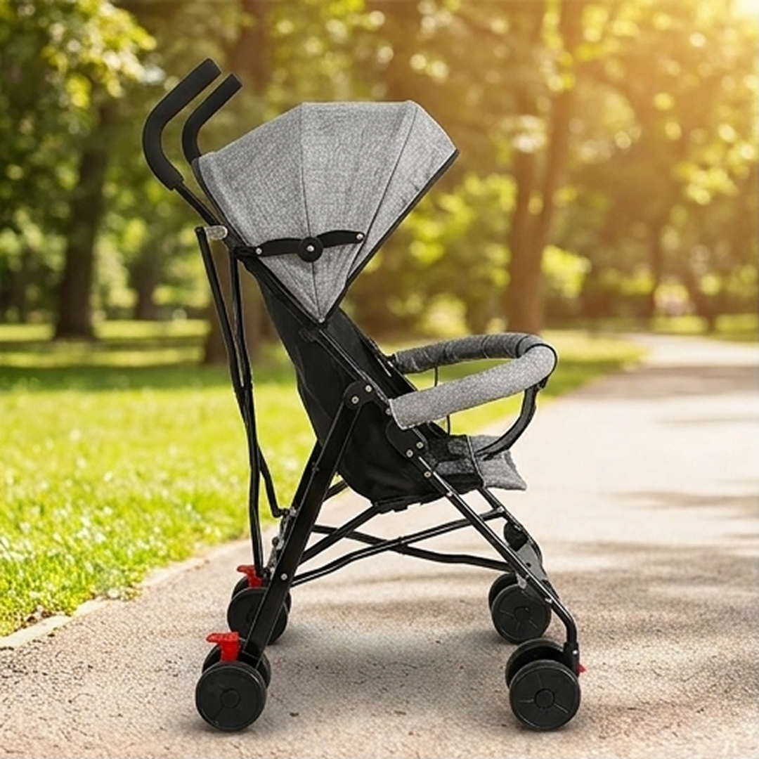 Carucior Bebe Pliabil Ultra Usor 4.2kg | Spatar Reglabil 95-175° | Centura 5 Puncte | Copertina Extensibila | Roti 360°