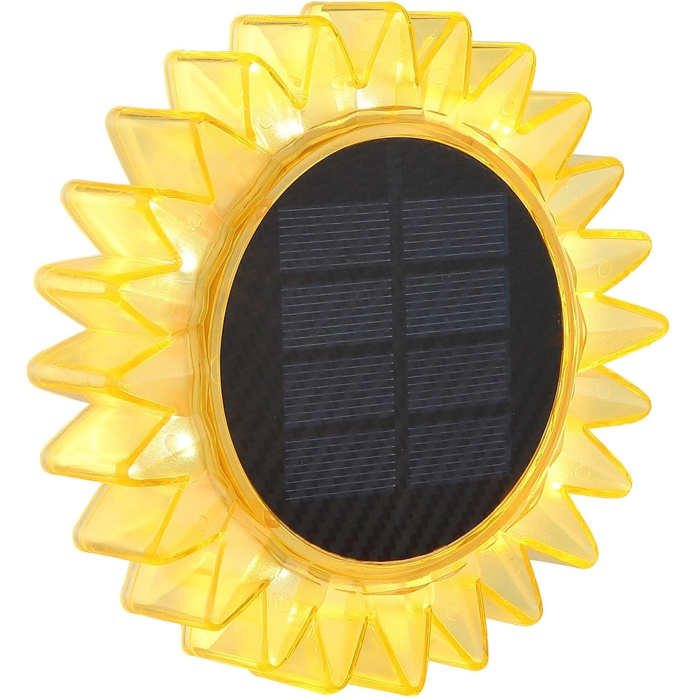 Set 3 Lămpi Solare Decorative Floarea-Soarelui, Galben, Albastru și Roz, LED Alb Cald