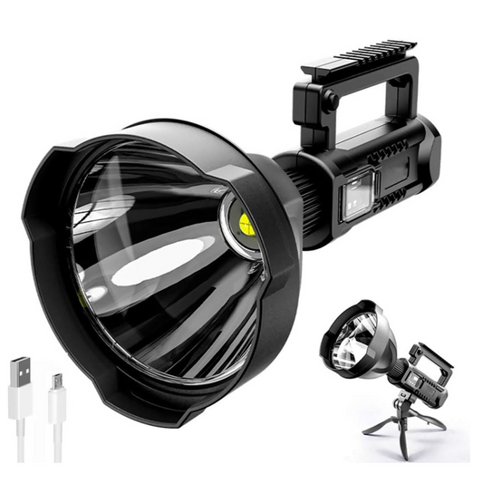 Lanterna LED Reincarcabila cu Powerbank | 4 Moduri Iluminare | USB | Trepied Inclus