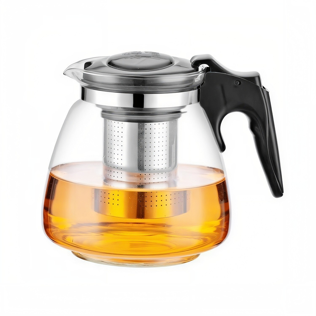 Stație de Ceai 2 în 1: Fierbător Electric 2,2 L și Ceainic de Sticlă 0,8 L cu Infuzor Inox