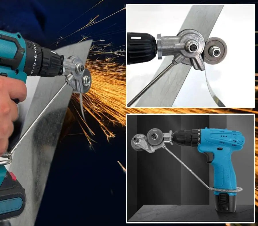 Adaptor Pentru Taiat Tabla | Cu Role Pentru Bormasina, Tăiere Precisă și Rapidă