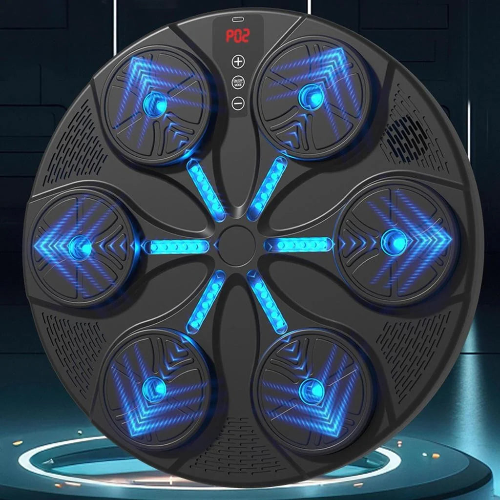 Aparat Inteligent De Antrenament Pentru Box | Cu Muzica, LED-uri Si Functii Interactive | Manusi Incluse, Montare Pe Perete