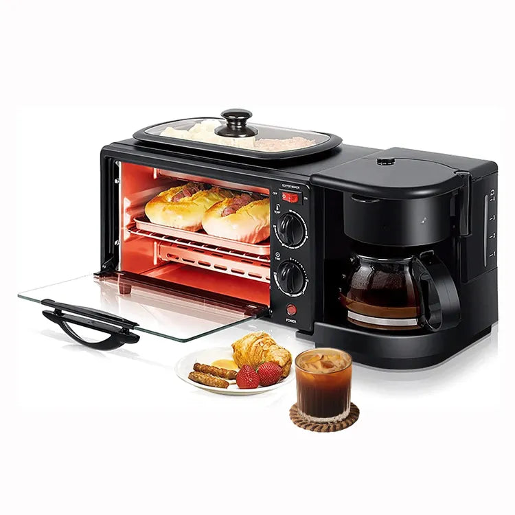 Aparat Multifunctional Mic Dejun 3 in 1 – Morning Station, Cuptor + Cafetiera + Grill