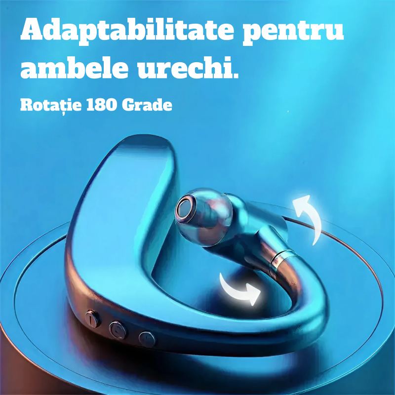 Cască Handsfree Bluetooth S109 | Microfon Reglabil 180° | Reducere Zgomot | Autonomie Mare | Bluetooth 5.0
