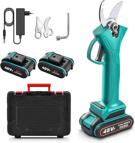 Foarfeca Electrica Pentru Vita De Vie Si Crengi | 2 Acumulatori 48V 2Ah | Taiere 30mm