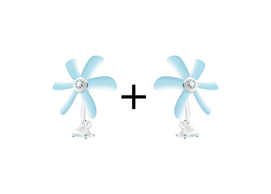 PROMO 1+1 GRATIS – Ventilator Portabil cu 6 Palete și Suport Tip Clește, Montabil pe Birou sau Tavan, Silențios și Puternic