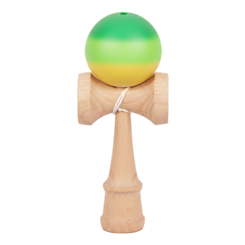 Kendama Din Lemn 18cm | Cu Bila Cauciucată Multicoloră