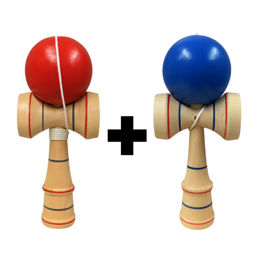 1+1 Promotie | Kendama Lemn 17 cm | Culori Diverse | Jucarie Clasica Copii si Adulti