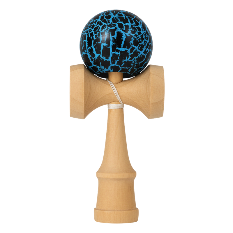 Promotie 1+1 | Kendama Lemn 18cm Cu Bila Efect Crapat | Culori Vibrante | Joc Indemanare si Distractie