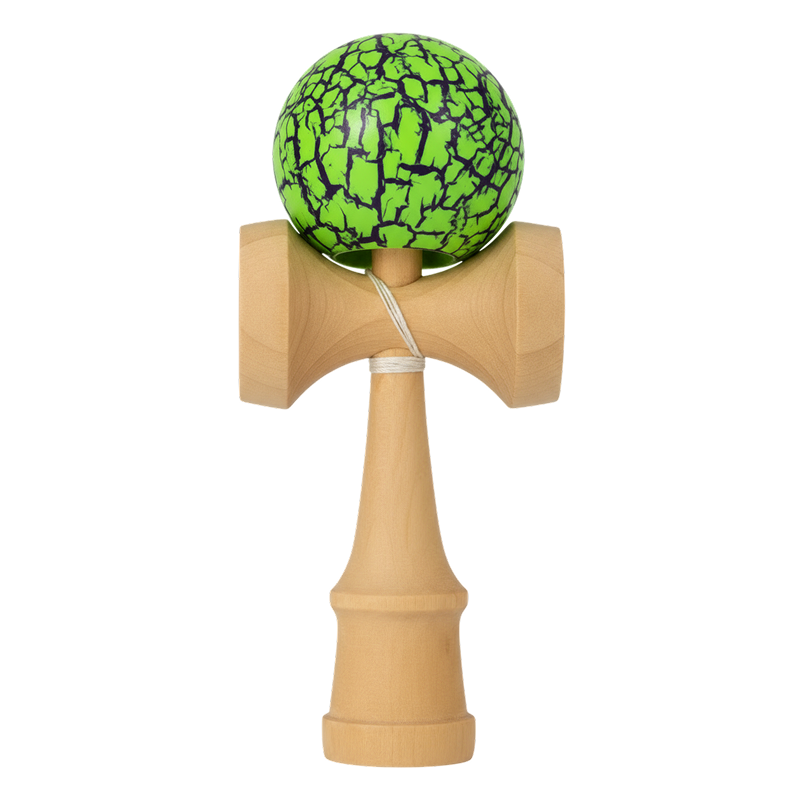 Promotie 1+1 | Kendama Lemn 18cm Cu Bila Efect Crapat | Culori Vibrante | Joc Indemanare si Distractie