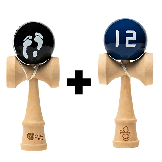 Promotie 1+1 | Kendama Din Lemn 18.5cm Cu Minge Lucioasa | Modele Premium , Lemn Rezistent