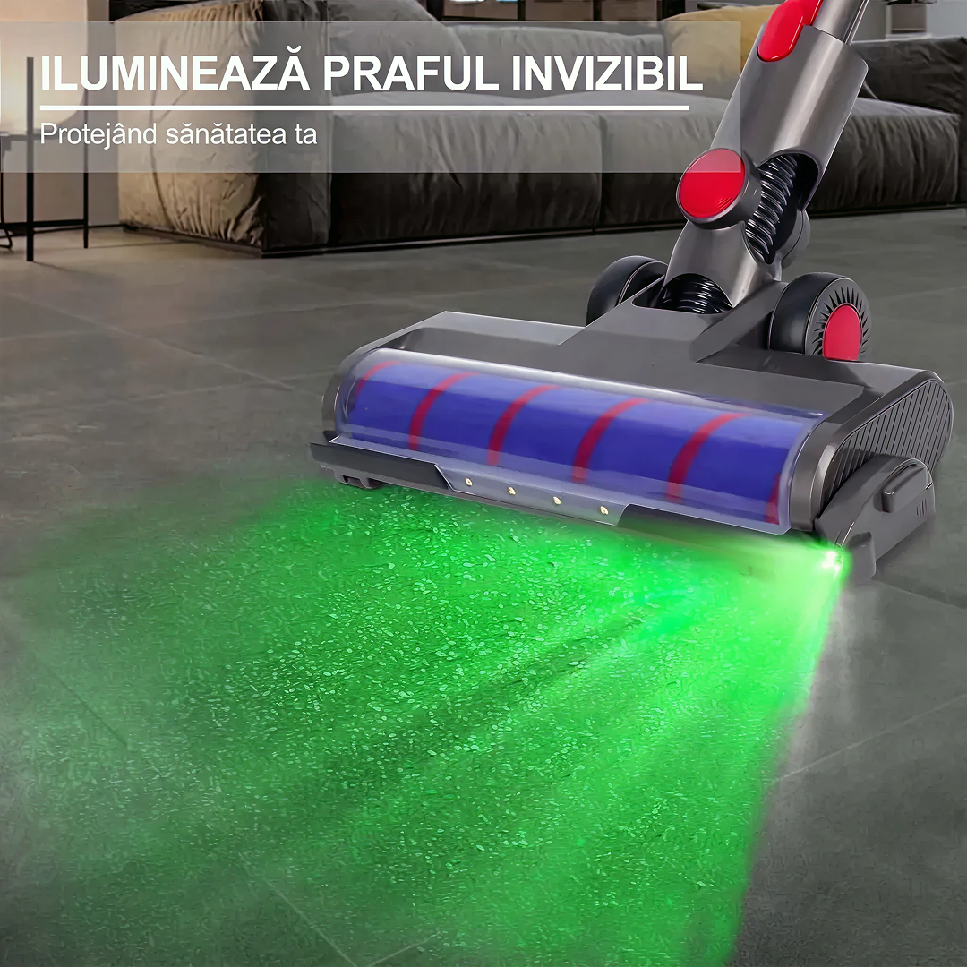 Lampa LED (LASER) Pentru Detectarea Prafului La Aspirator Universala | Lumina Verde HD | Afisaj Praf Microscopic | Accesoriu Curatare Eficienta