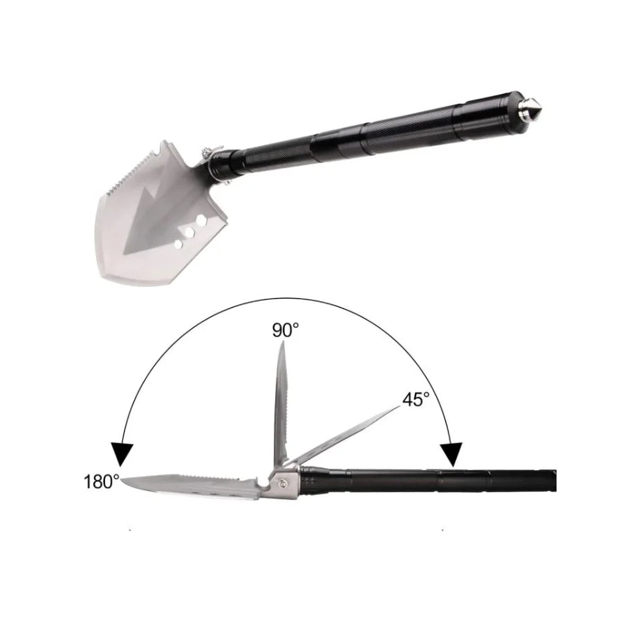 Lopata Multifunctionala Pliabila | Otel Rezistent, Cutit Tactic, Ferastrau, Amnar, Compacta Pentru Camping