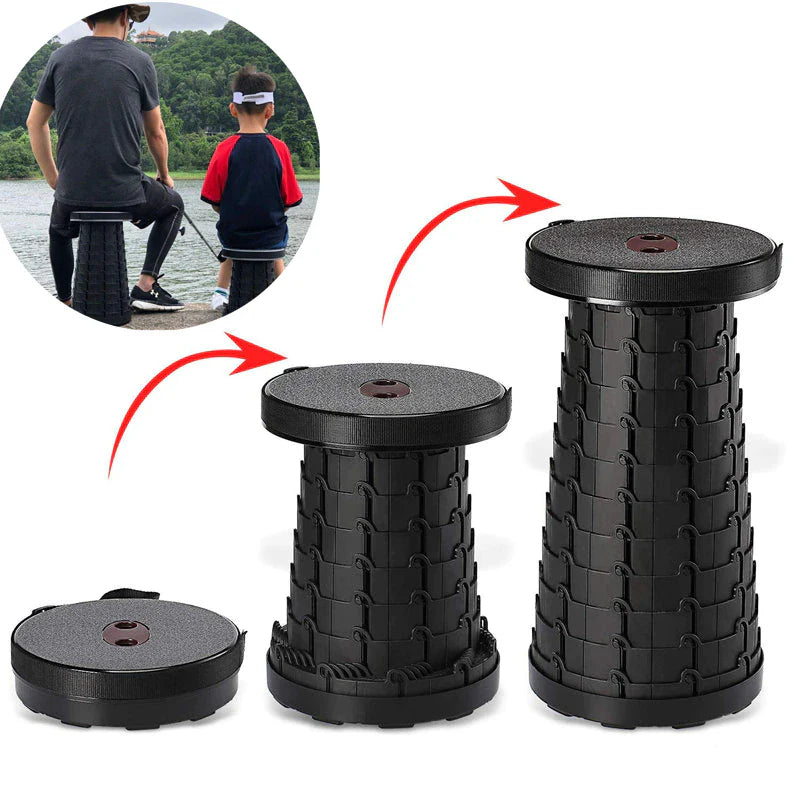 Scaun Rotund Portabil | Pliabil, Telescopic, Extensibil | Camping, Pescuit, Calatorii