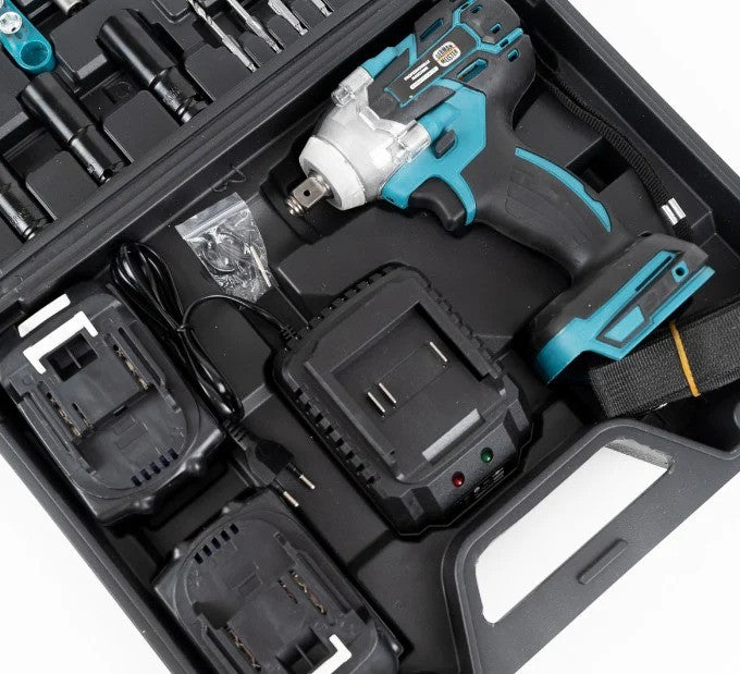 Cheie De Impact WERSTIL | Masina De Insurubat 550Nm | 43 Accesorii Incluse | 2 Acumulatori 48V Li-Ion | Valiza Transport