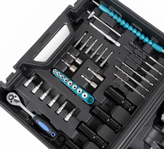 Cheie De Impact WERSTIL | Masina De Insurubat 550Nm | 43 Accesorii Incluse | 2 Acumulatori 48V Li-Ion | Valiza Transport