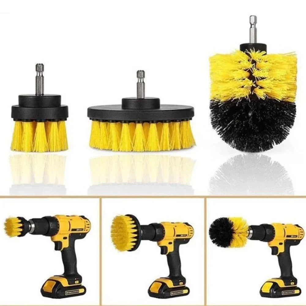 Set 3 perii curatare cu adaptor pentru bormasina/autofiletanta