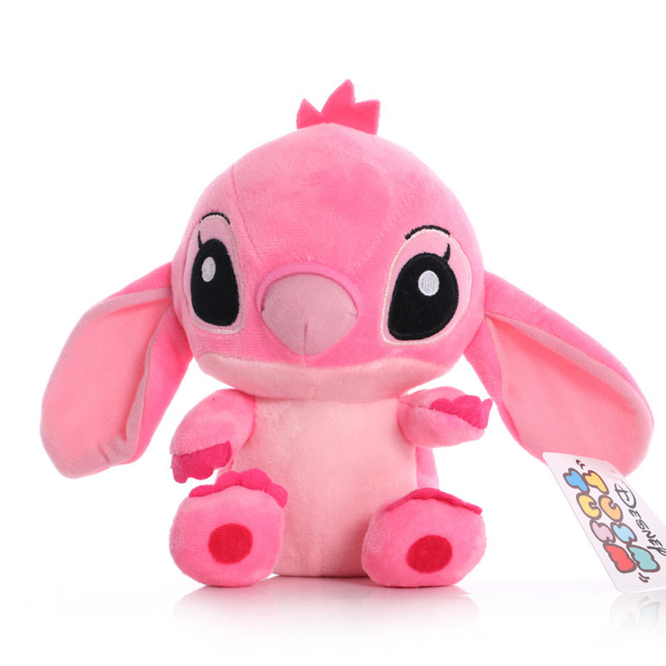 1 + 1 PROMO – Set Jucării Plus Stitch & Angel | Personaje Lilo & Stitch | 24 cm | Albastru + Roz