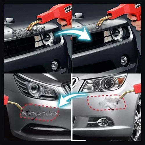 Pistol Profesional Pentru Lipit Plastic | 50W, Kit Reparare Fisuri, 200 Capse, Protectie Supraincalzire