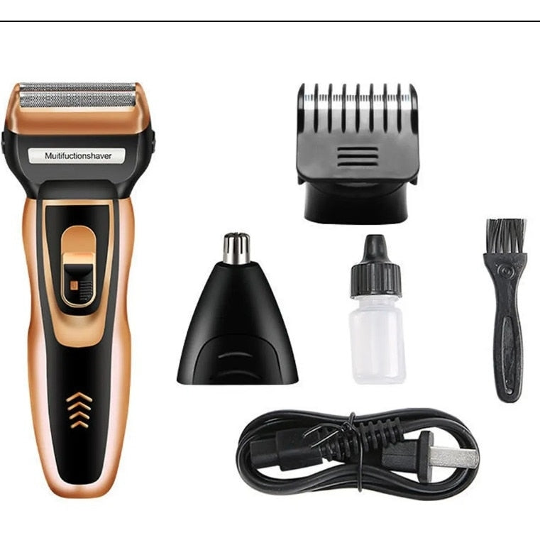 Aparat De Ras Si Tuns 3 in 1 Fara Fir | Trimmer Corporal + Aparat De Ras + Trimmer Nas/Urechi | Reincarcabil | 7000 RPM