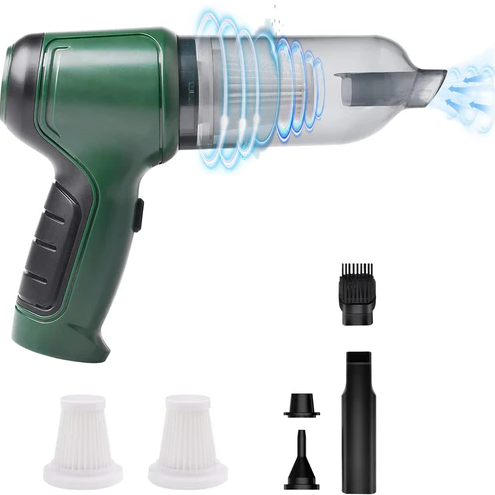 Mini Aspirator Portabil 3 In 1 | Fara Fir Cu Acumulator 4000mAh | Incarcare USB Si Filtru HEPA