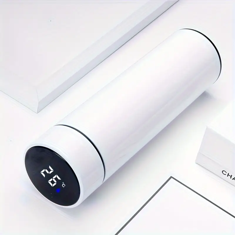 PROMO 1+1 Termos Inteligent Cu Afisaj LED | Termometru Integrat | 500ml | Otel Inoxidabil | Pastreaza Caldura 12-14 Ore