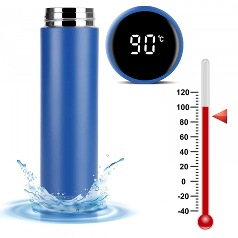 PROMO 1+1 Termos Inteligent Cu Afisaj LED | Termometru Integrat | 500ml | Otel Inoxidabil | Pastreaza Caldura 12-14 Ore