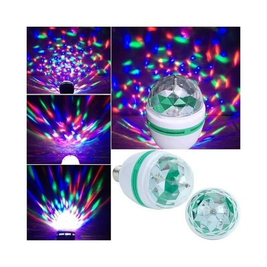 PROMO 5 Becuri LED Rotative 15×8 cm | Joc Luminos Multicolor | Efect Dinamic | Adaptor Inclus