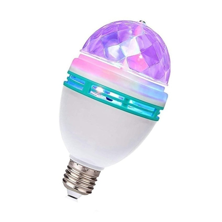 PROMO 5 Becuri LED Rotative 15×8 cm | Joc Luminos Multicolor | Efect Dinamic | Adaptor Inclus