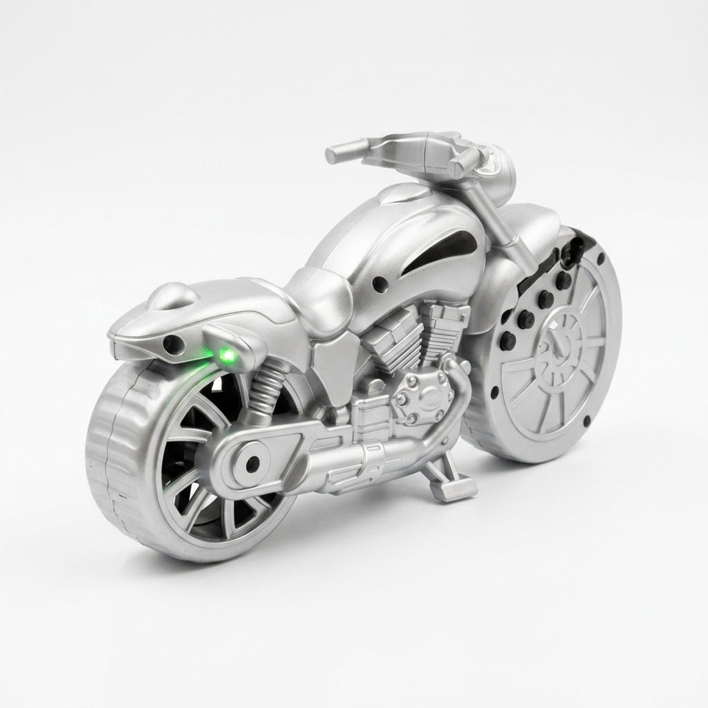 Boxă Bluetooth portabilă în formă de motocicletă, LED RGB, FM, USB
