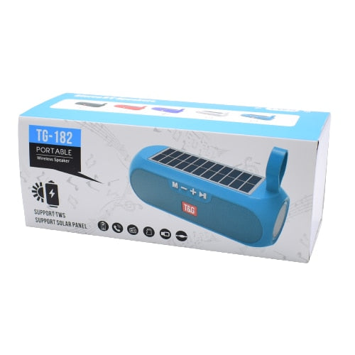 Boxă Portabilă Bluetooth 10W cu Încărcare Solară, Radio FM, USB